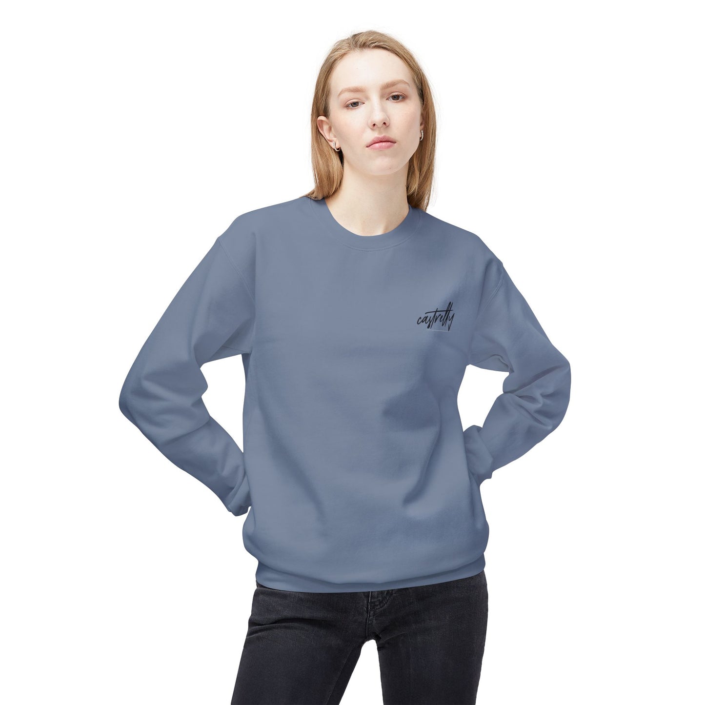 Castrelly Crewneck - Blue Green Cosmic Graffiti