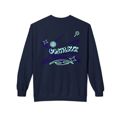 Castrelly Crewneck - Blue Green Cosmic Graffiti