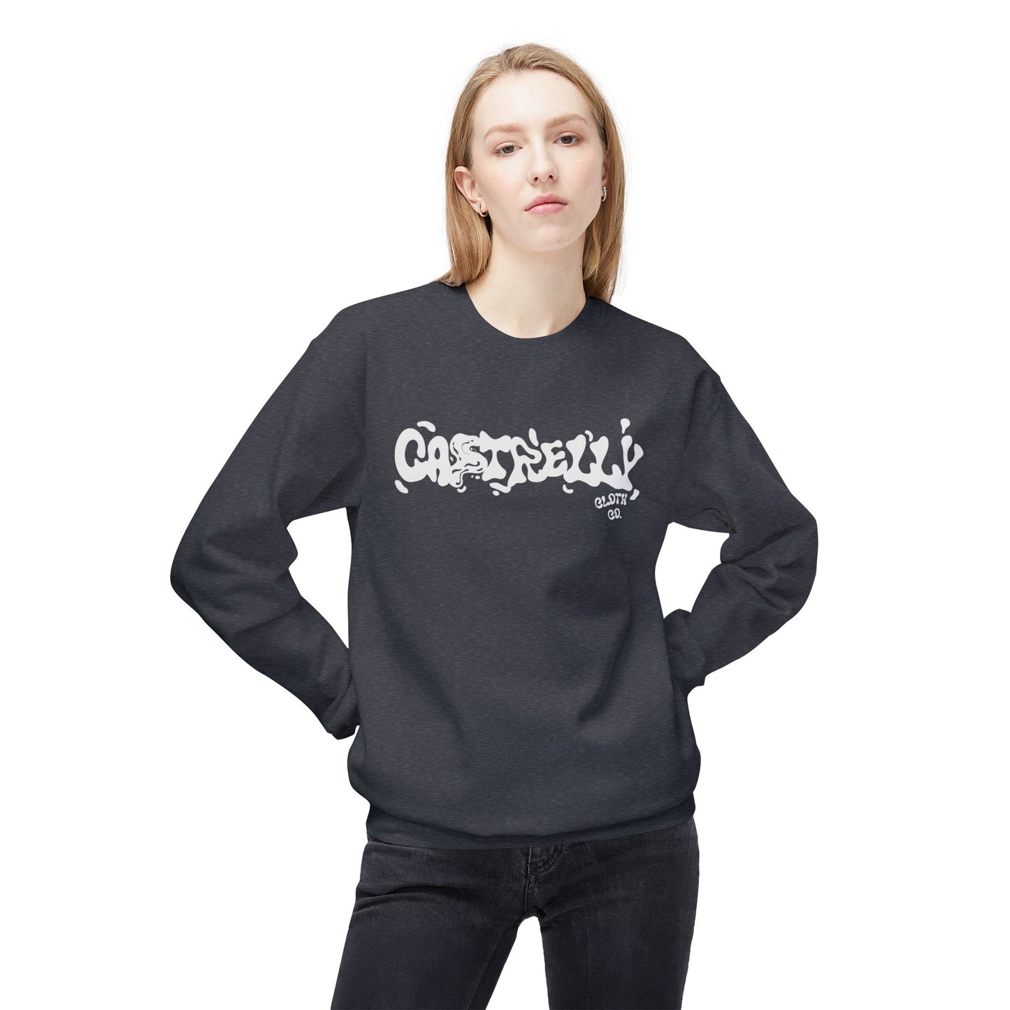 Castrelly Crewneck — Minimal Urban Drip Streetwear Logo