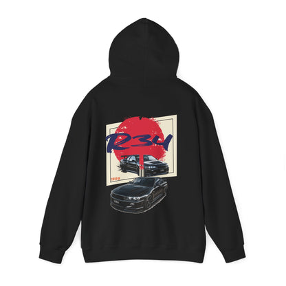 R34 Skyline Graphic Hoodie— SLOW34 X CASTRELLY