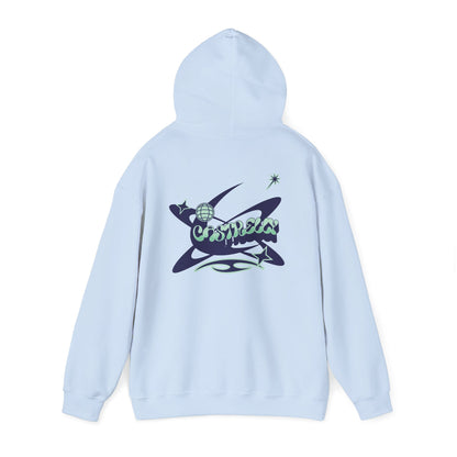 Castrelly Hoodie - Graphic Hoodie Blue Green Cosmic Graffiti
