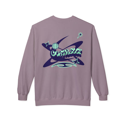 Castrelly Crewneck - Blue Green Cosmic Graffiti