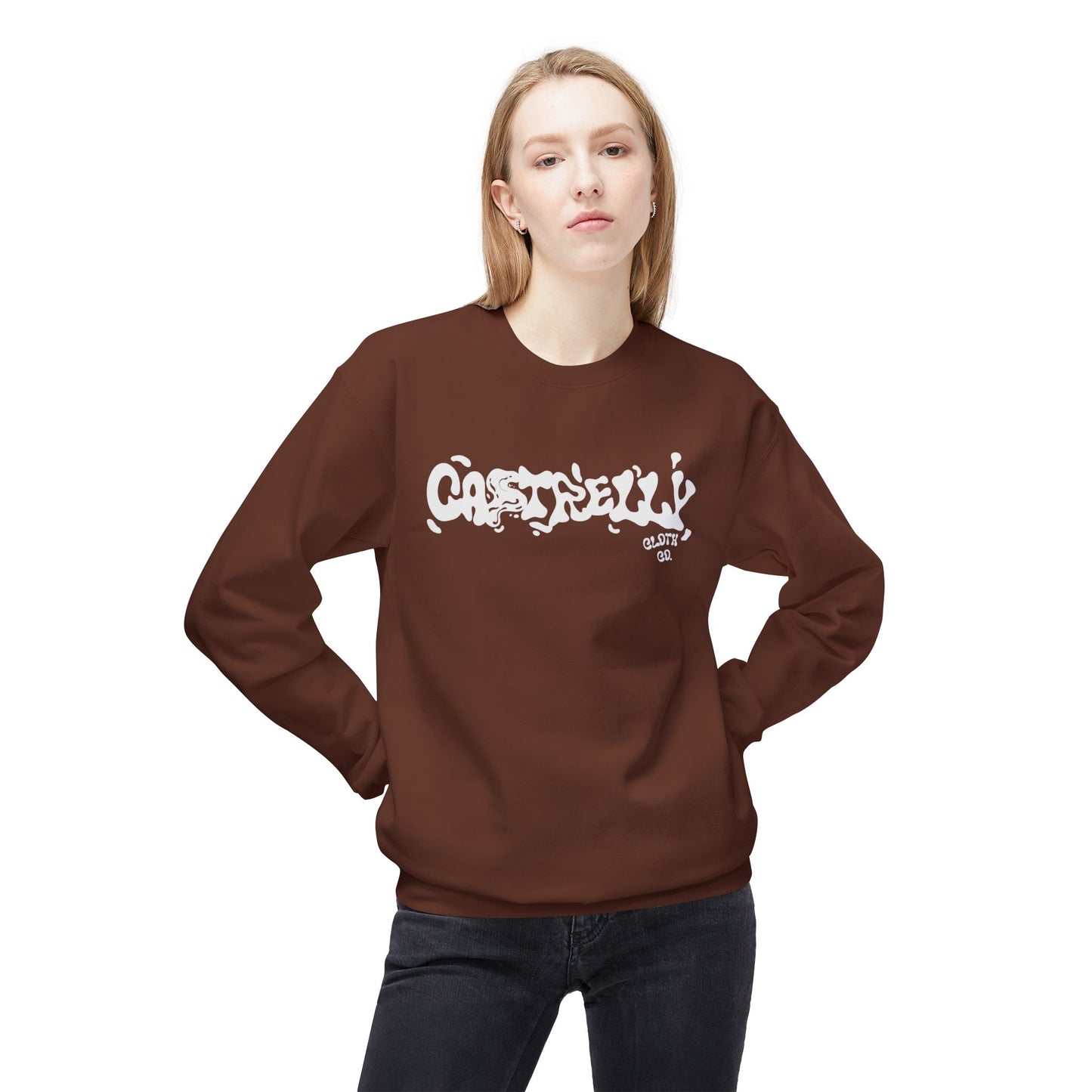Castrelly Crewneck — Minimal Urban Drip Streetwear Logo