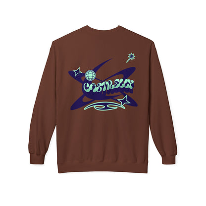 Castrelly Crewneck - Blue Green Cosmic Graffiti