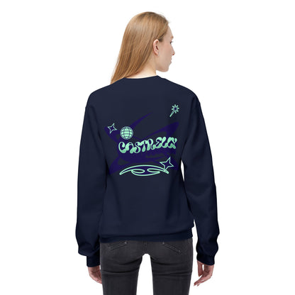 Castrelly Crewneck - Blue Green Cosmic Graffiti