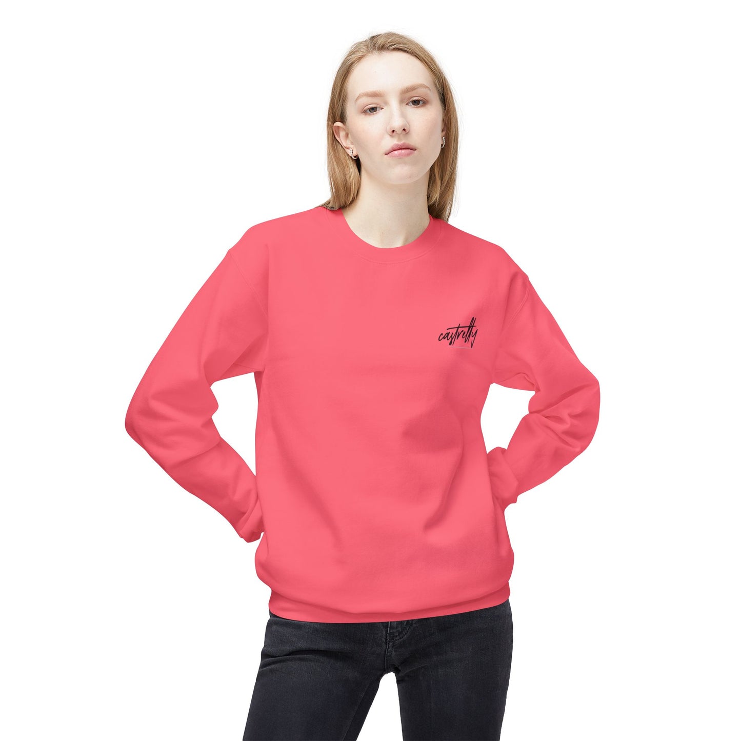 Castrelly Crewneck - Blue Green Cosmic Graffiti