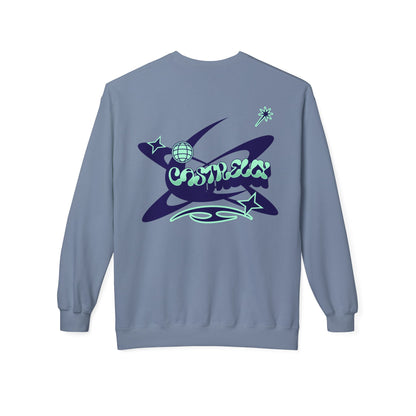 Castrelly Crewneck - Blue Green Cosmic Graffiti