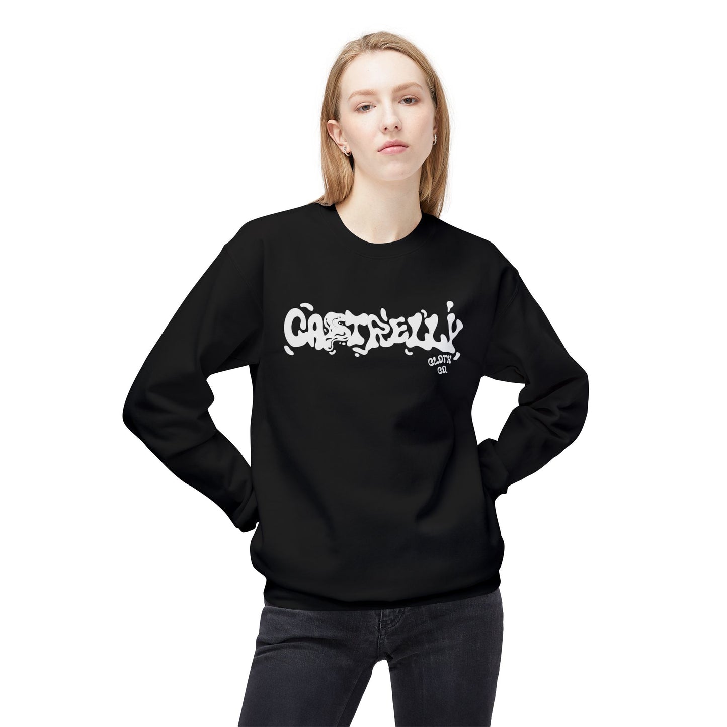 Castrelly Crewneck — Minimal Urban Drip Streetwear Logo