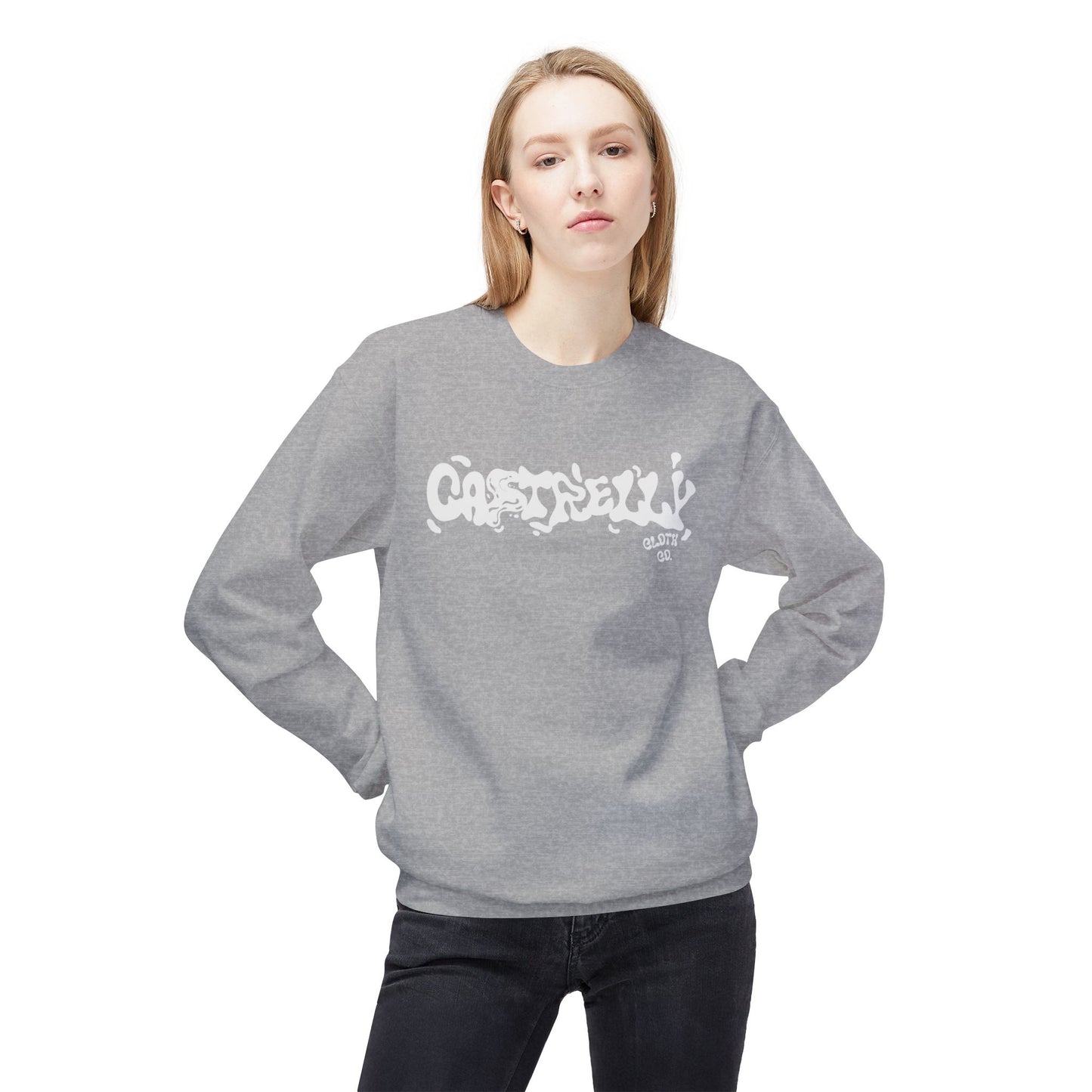 Castrelly Crewneck — Minimal Urban Drip Streetwear Logo