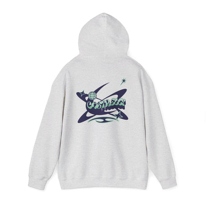 Castrelly Hoodie - Graphic Hoodie Blue Green Cosmic Graffiti