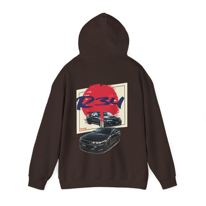 R34 Skyline Graphic Hoodie— SLOW34 X CASTRELLY