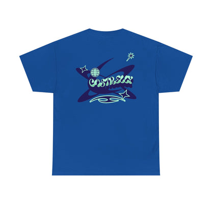 Castrelly Tshirt - Blue Green Cosmic Graffiti graphic Tee