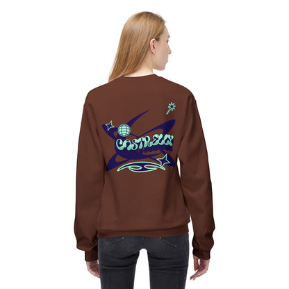 Castrelly Crewneck - Blue Green Cosmic Graffiti