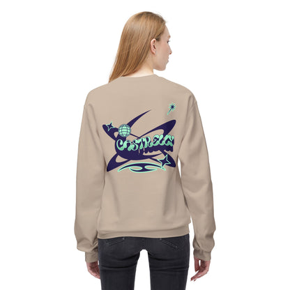 Castrelly Crewneck - Blue Green Cosmic Graffiti