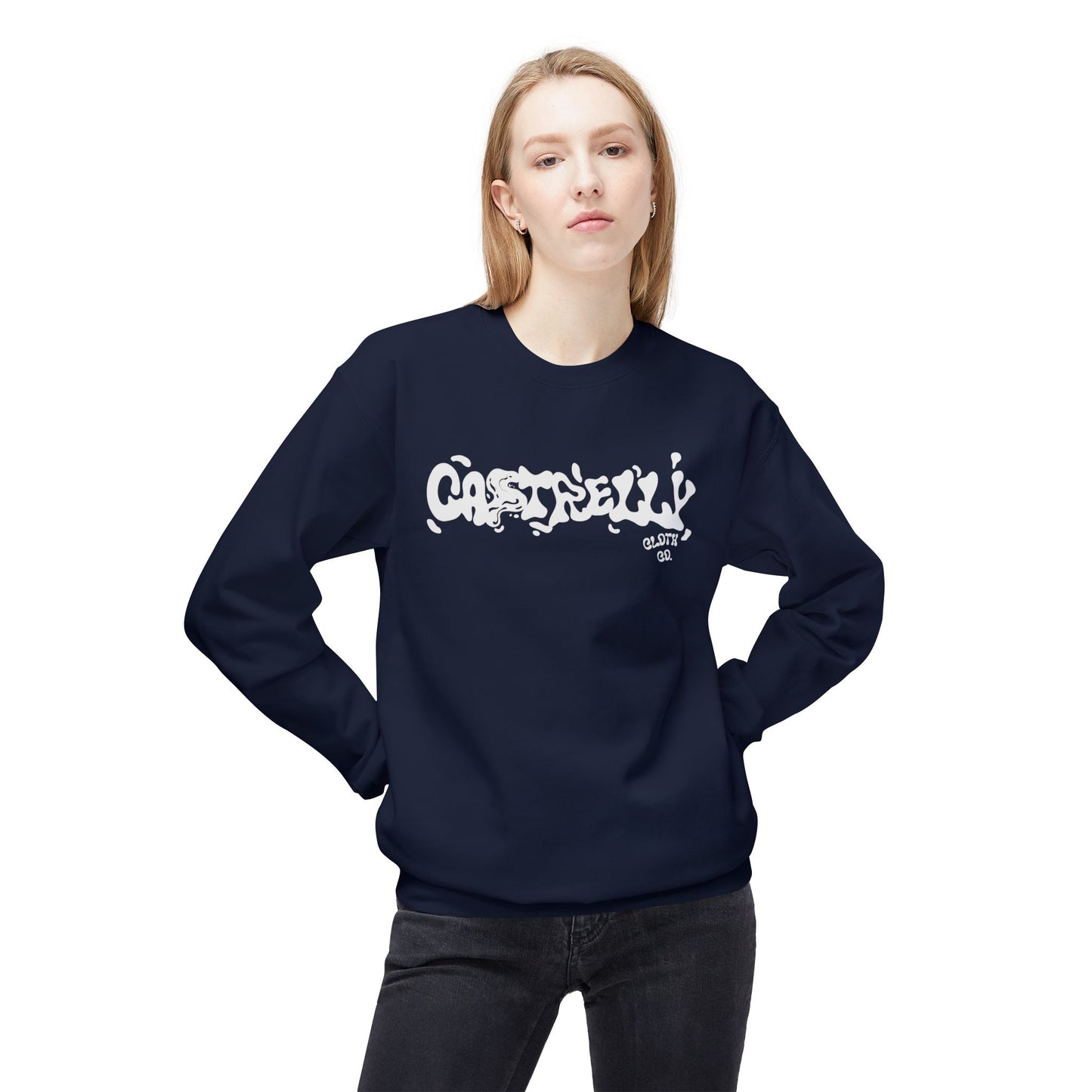 Castrelly Crewneck — Minimal Urban Drip Streetwear Logo