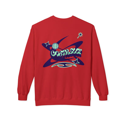 Castrelly Crewneck - Blue Green Cosmic Graffiti