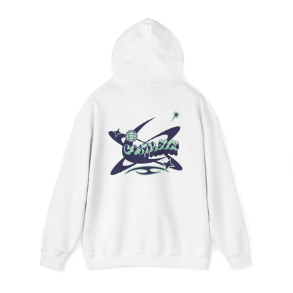 Castrelly Hoodie - Graphic Hoodie Blue Green Cosmic Graffiti