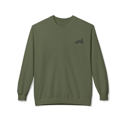 Castrelly Crewneck - Blue Green Cosmic Graffiti