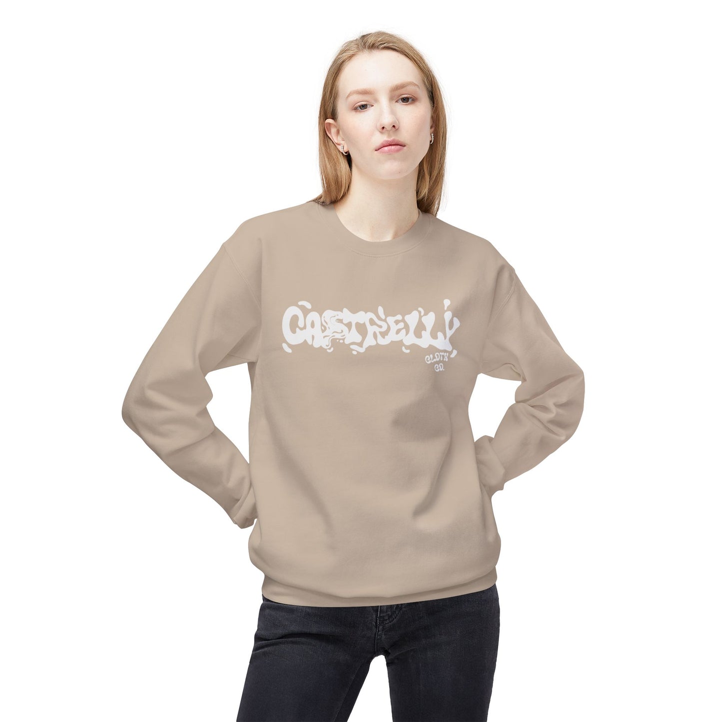 Castrelly Crewneck — Minimal Urban Drip Streetwear Logo