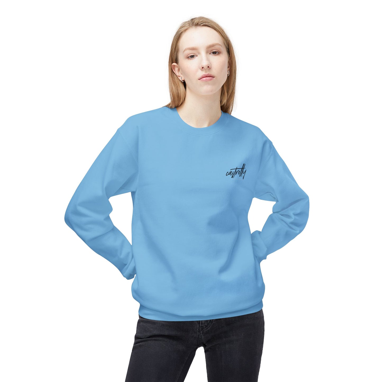 Castrelly Crewneck - Blue Green Cosmic Graffiti