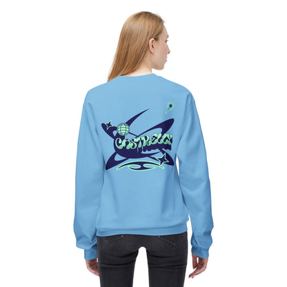 Castrelly Crewneck - Blue Green Cosmic Graffiti