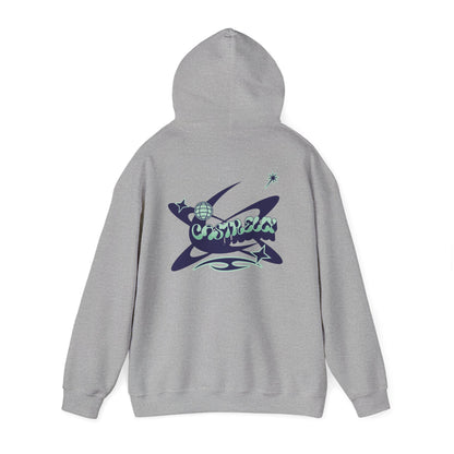 Castrelly Hoodie - Graphic Hoodie Blue Green Cosmic Graffiti