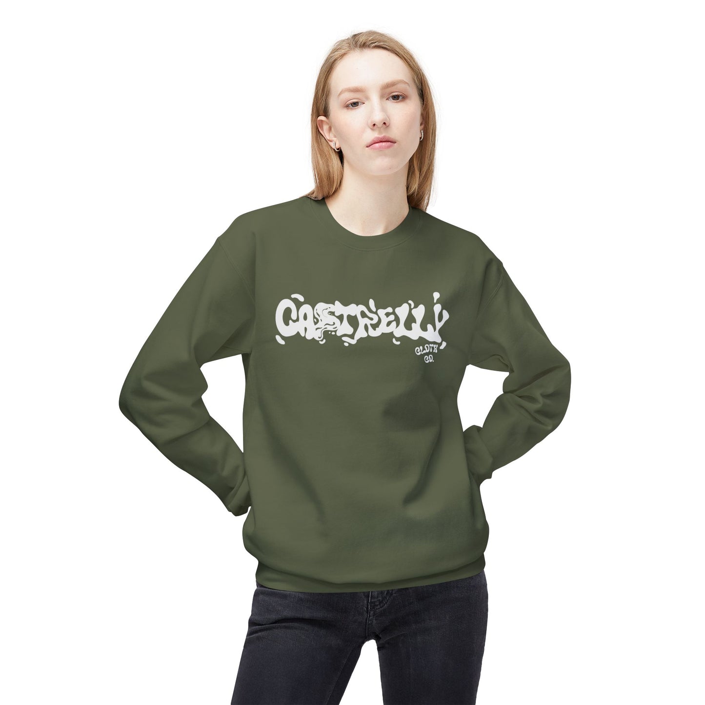 Castrelly Crewneck — Minimal Urban Drip Streetwear Logo