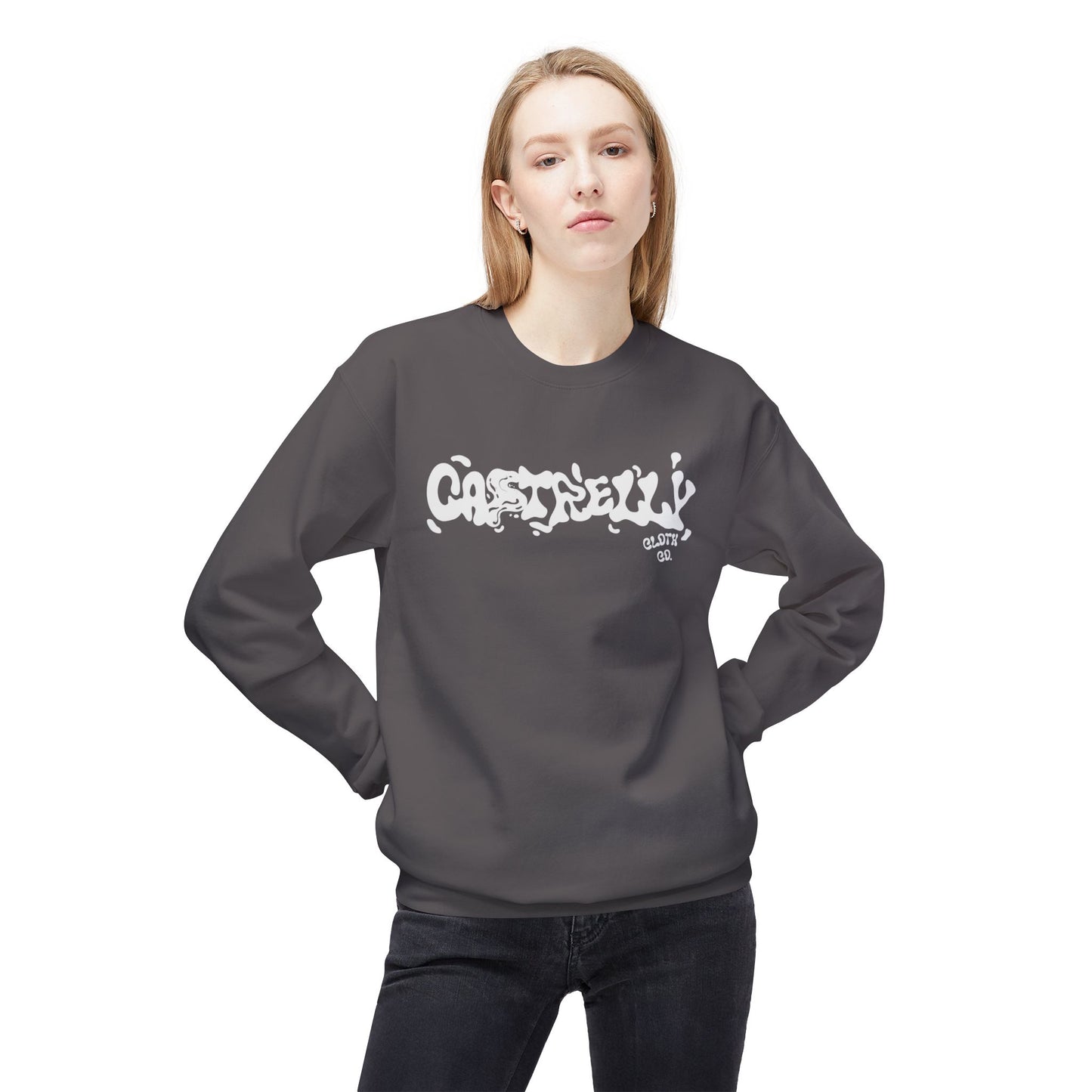 Castrelly Crewneck — Minimal Urban Drip Streetwear Logo