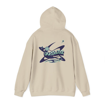 Castrelly Hoodie - Graphic Hoodie Blue Green Cosmic Graffiti