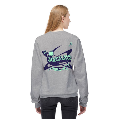 Castrelly Crewneck - Blue Green Cosmic Graffiti