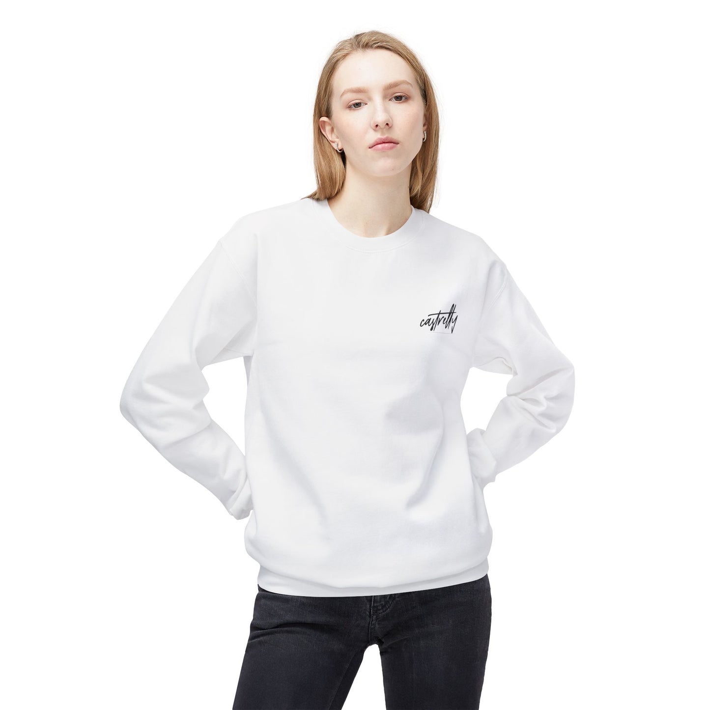 Castrelly Crewneck - Blue Green Cosmic Graffiti