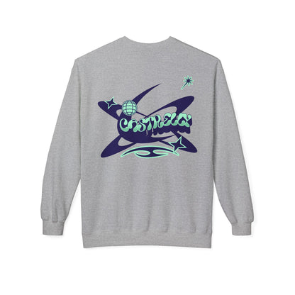 Castrelly Crewneck - Blue Green Cosmic Graffiti