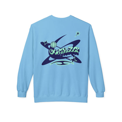 Castrelly Crewneck - Blue Green Cosmic Graffiti